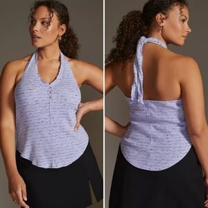 Pilcro Henley Halter Top NWT